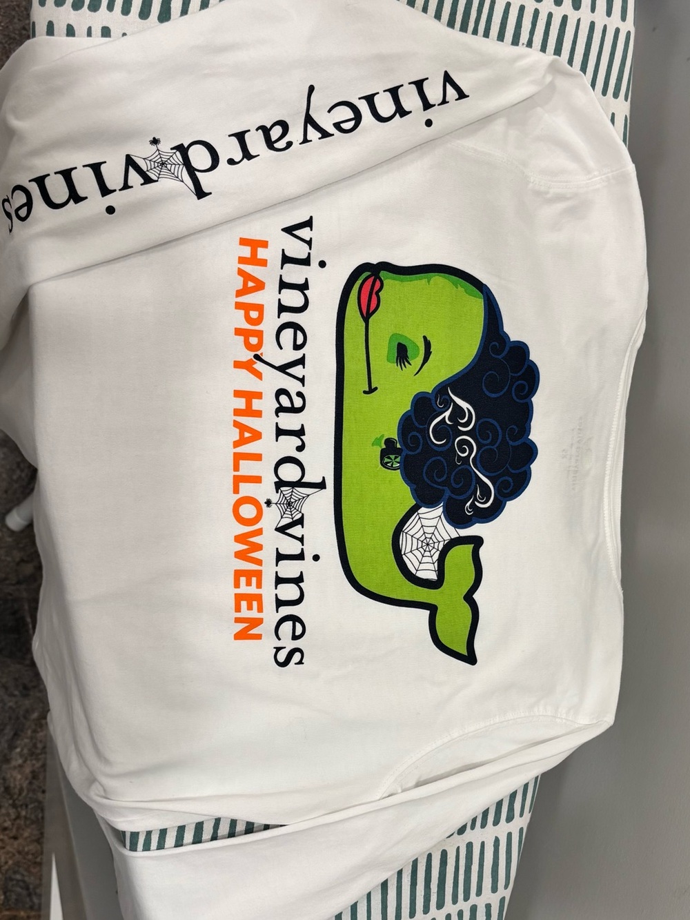 Vineyard Vines Happy Halloween Whale Graphic Tee - White/Green/Blue/Orange